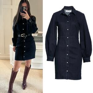 Samsøe Samsøe Denim Snap Front Dress
